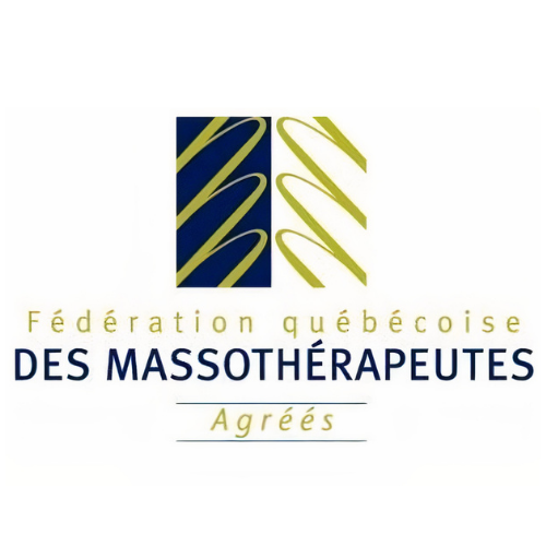 FQM member badge for Nina de Cocq, Registered Massage Therapist with the Fédération québécoise des massothérapeutes in Montreal.