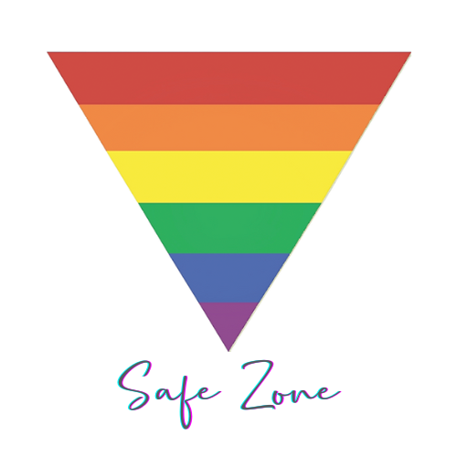 Safe Zone LGBTQ+ Ally badge showing Nina de Cocq’s commitment to inclusive, compassionate end-of-life care in Montreal.