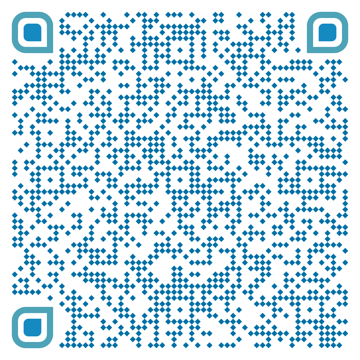 Blue and white QR code design